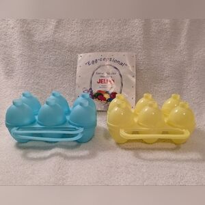 Jell-O Egg Shot Molds 6 Pack Trays One Smooth One Embossed With Instruction Book